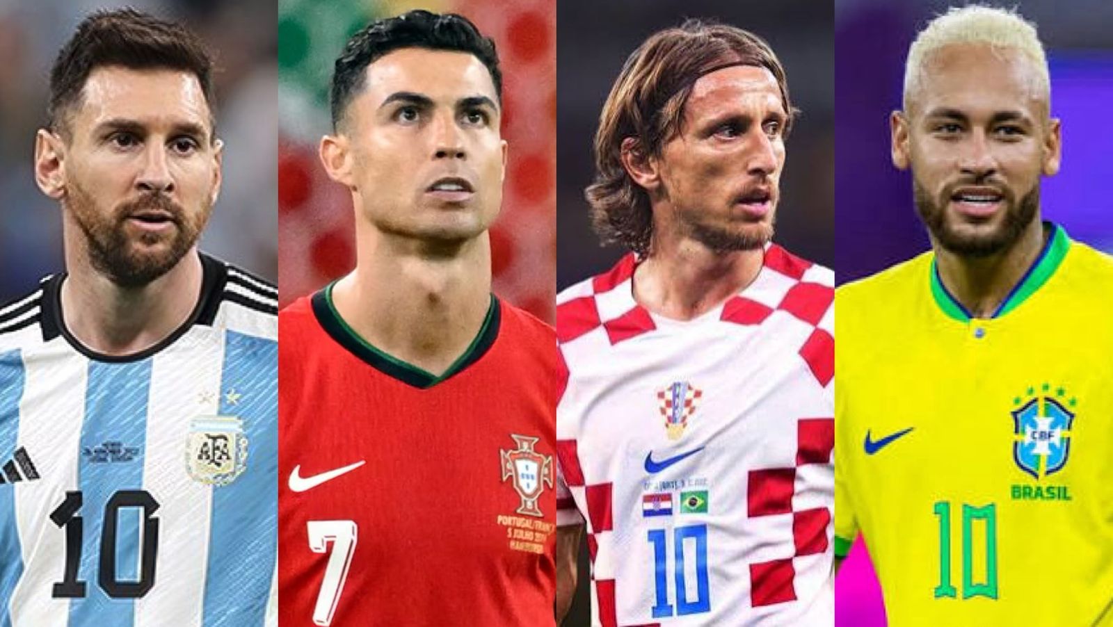 Messi, Cristiano, Modric y Neymar