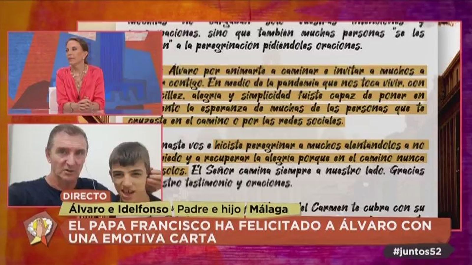 “Recibir la carta del papa Francisco ha sido una enorme sorpresa”