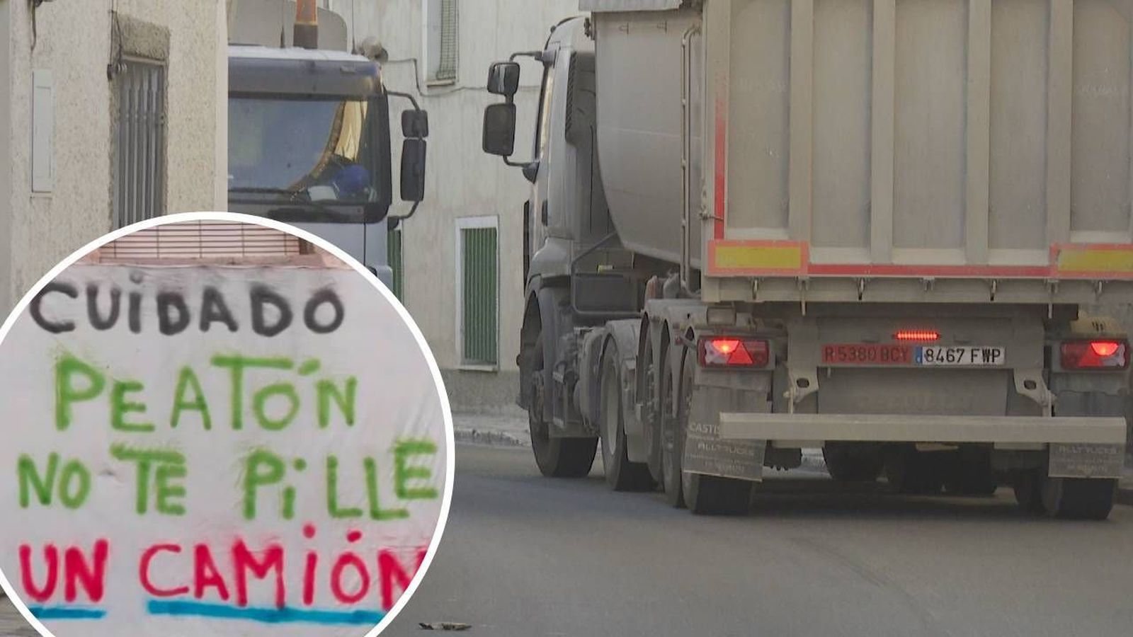 La calle 'atrapacamiones' indigna a los vecinos de Colmenar de Oreja: "Vamos a seguir luchando"