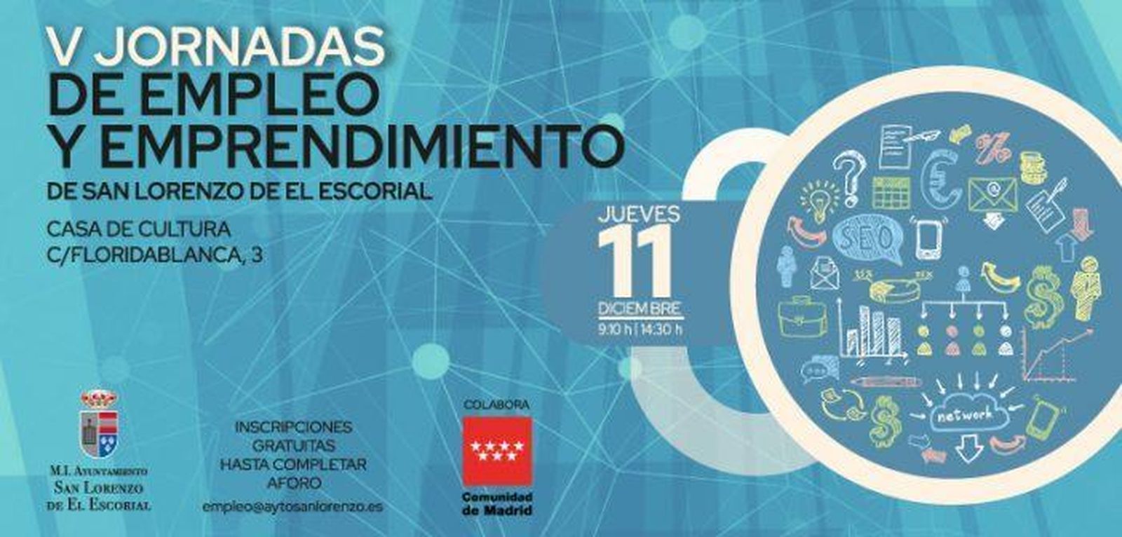 Más de 20 empresas ofrecen trabajo en la V Jornada de Empleo y Emprendimiento de San Lorenzo de El Escorial