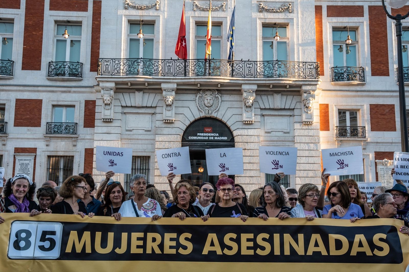 Concentración contra la violencia machista en Madrid