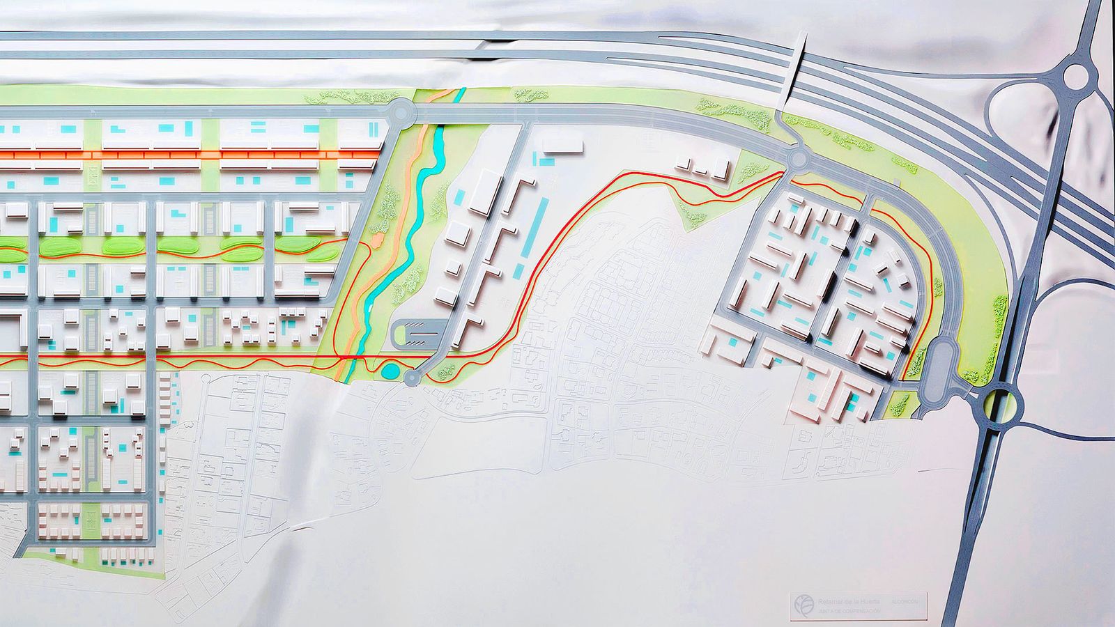 Maqueta del proyecto del nuevo barrio Retamar de la Huerta en Alcorcón