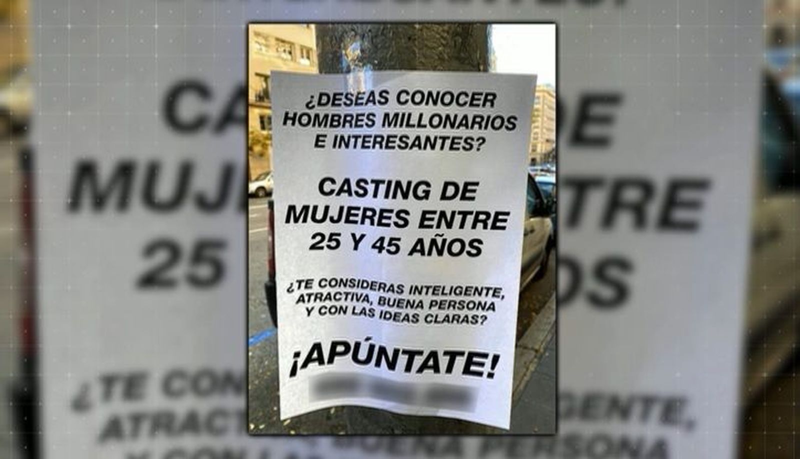 Carteles machistas llenan la calle Goya