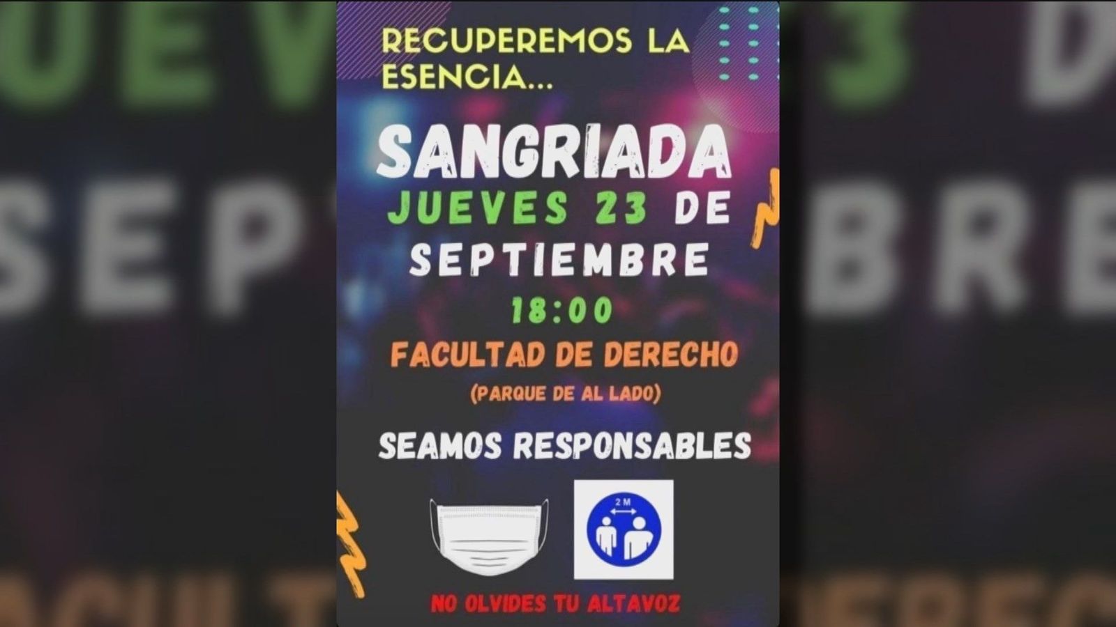 Cientos de jóvenes están citados este jueves a una 'sangriada' junto a la Facultad de Derecho