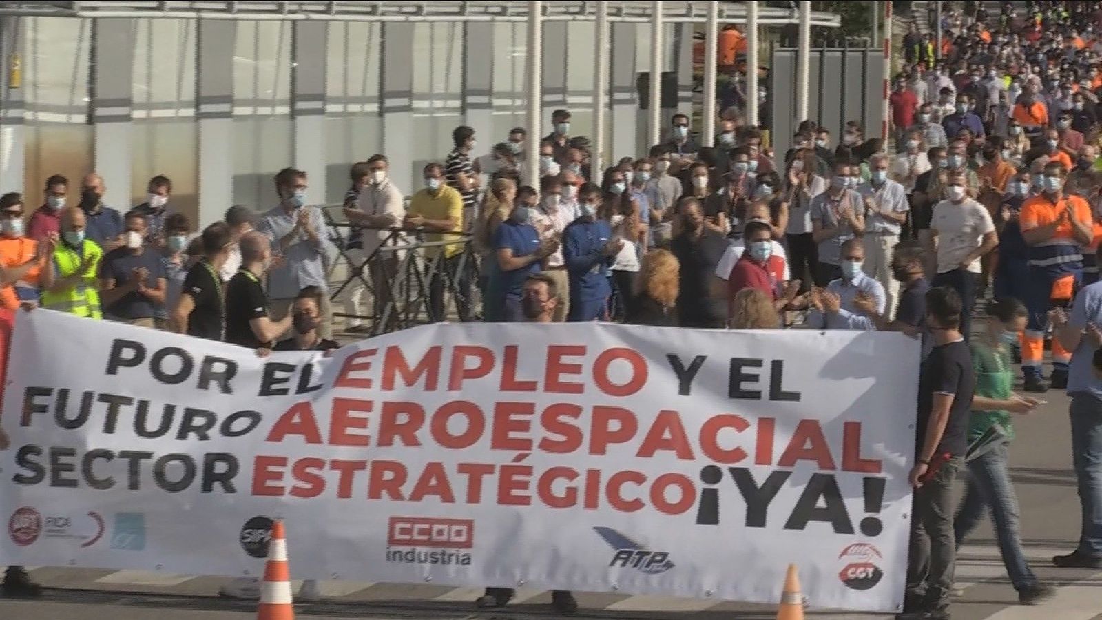 Trabajadores de Airbus de Getafe se movilizan contra los 1.600 despidos y piden protección al Gobierno