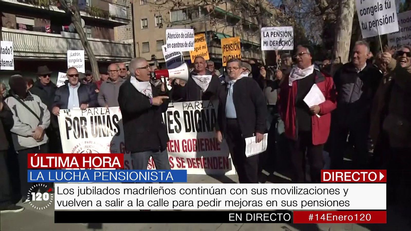 Los jubilados madrileños continúan con sus movilizaciones para reclamar mejores pensiones