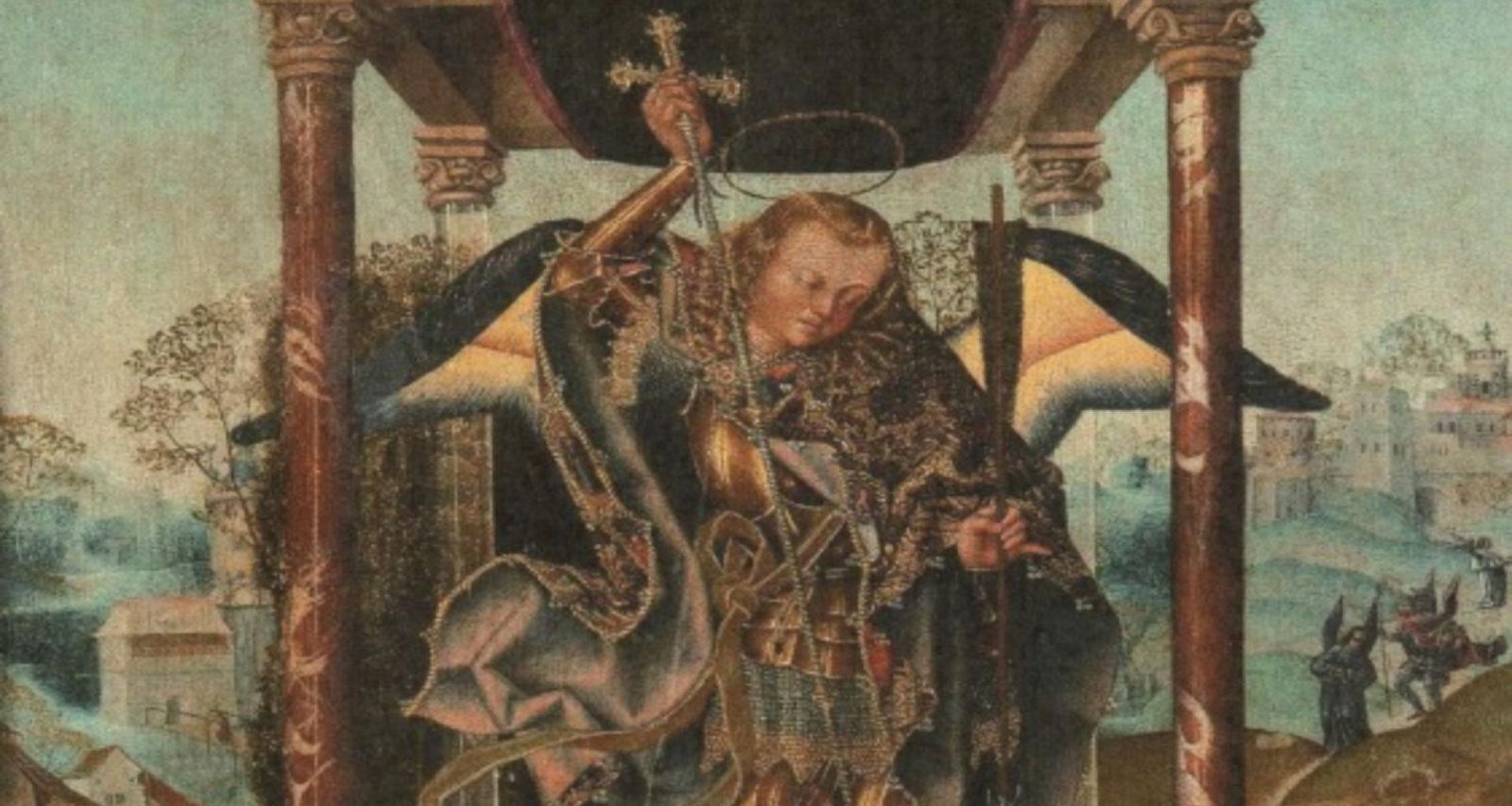 'San Miguel venciendo al diablo', obra de Pedro Delgado