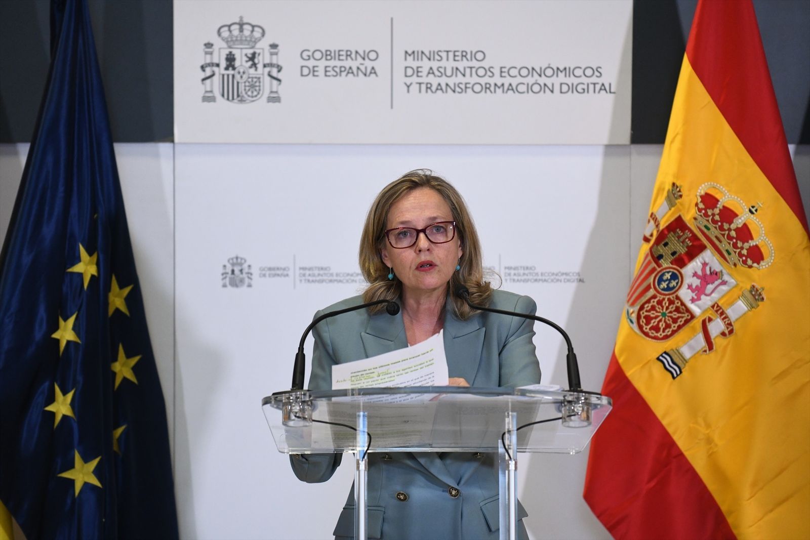 La vicepresidenta primera y ministra de Asuntos Económicos y Transformación Digital, Nadia Calviño