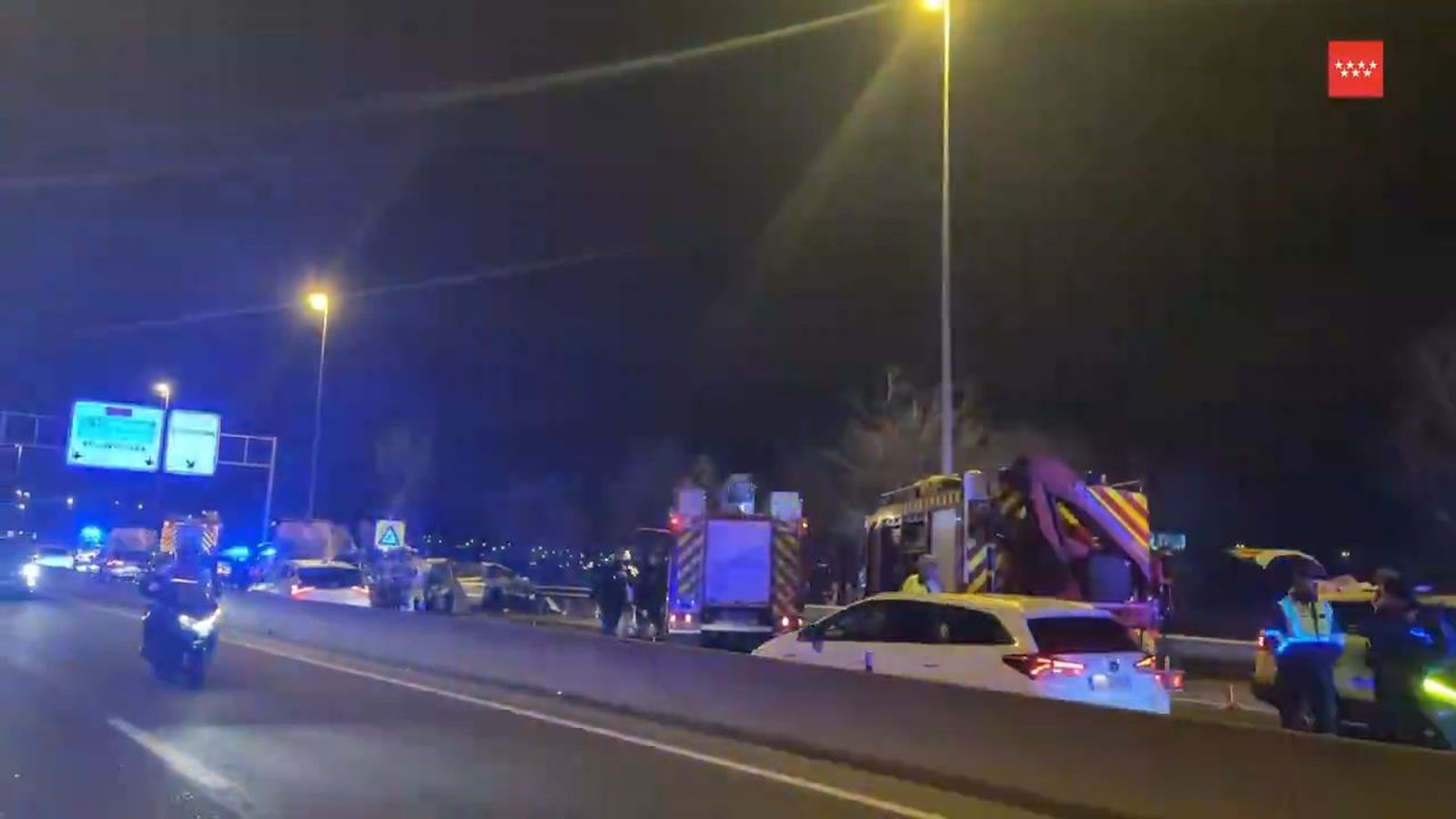 Accidente tras choque frontal con un vehículo que circulaba en sentido contrario en Alcorcón