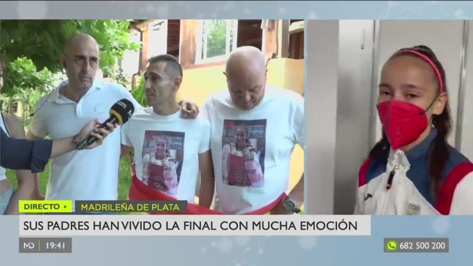 La familia y el entrenador de Adriana Cerezo, nuestra 'ganadora' olímpica