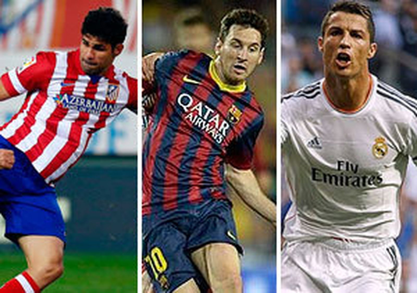 Diego Costa, Messi y Cristiano