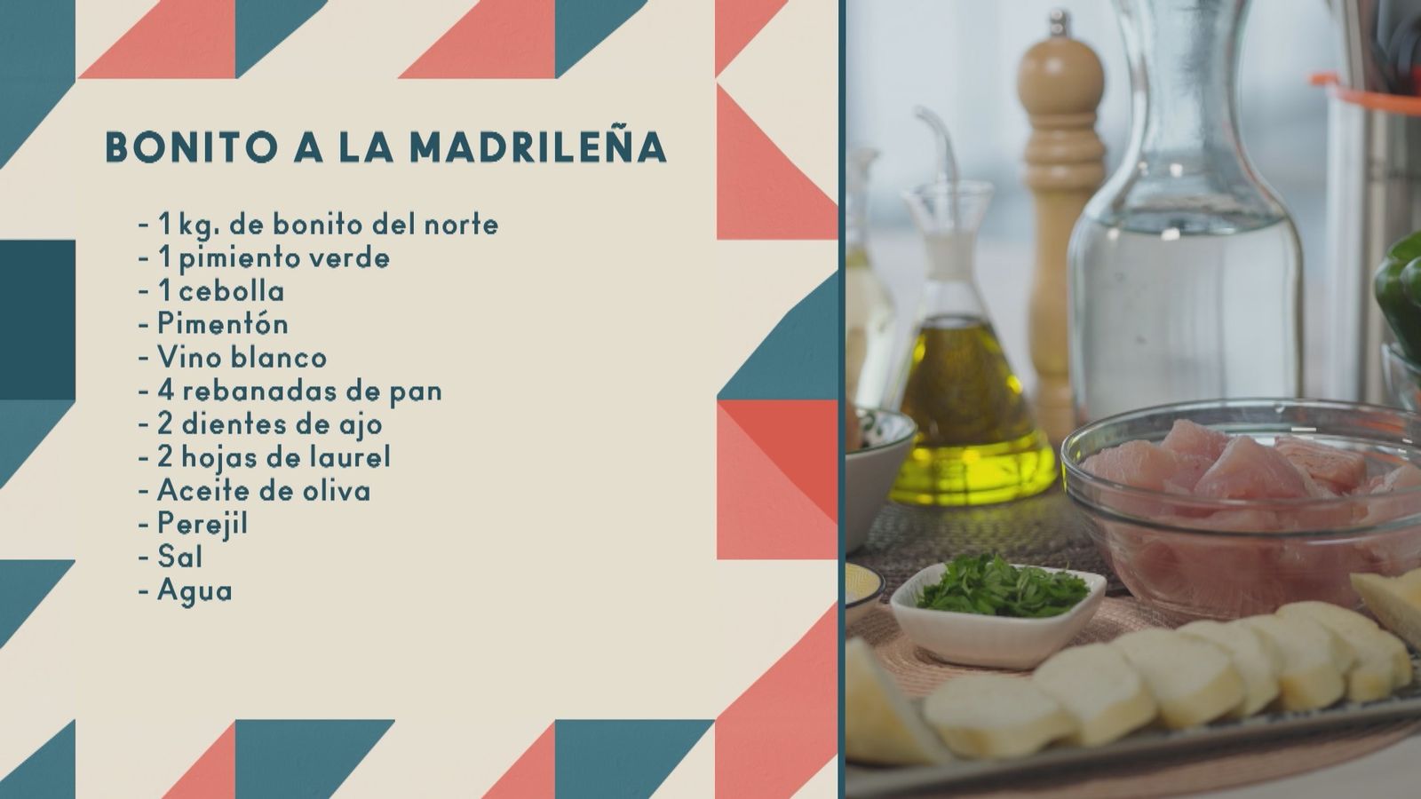 Ingredientes, bonito a la madrileña