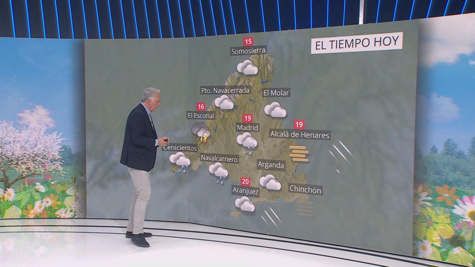 Miércoles con lluvia a ratos en Madrid y temperaturas más bajas