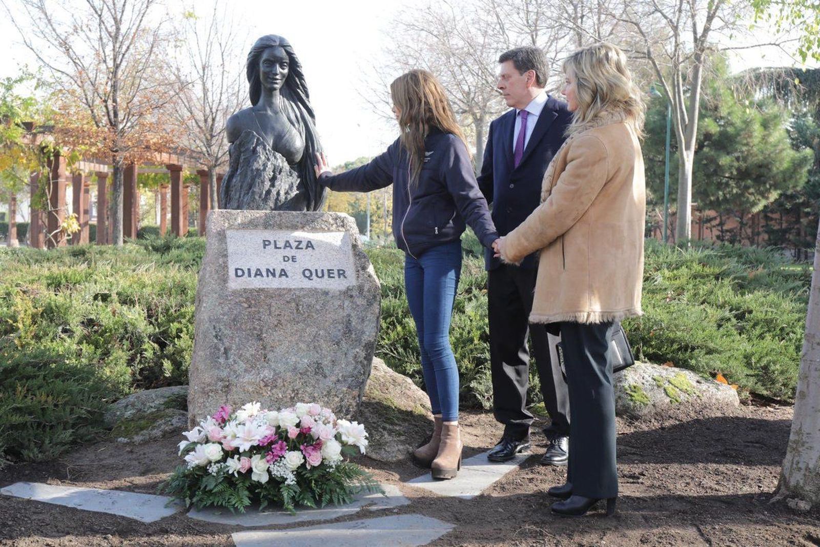 Diana Quer ya tiene un busto y una plaza con su nombre