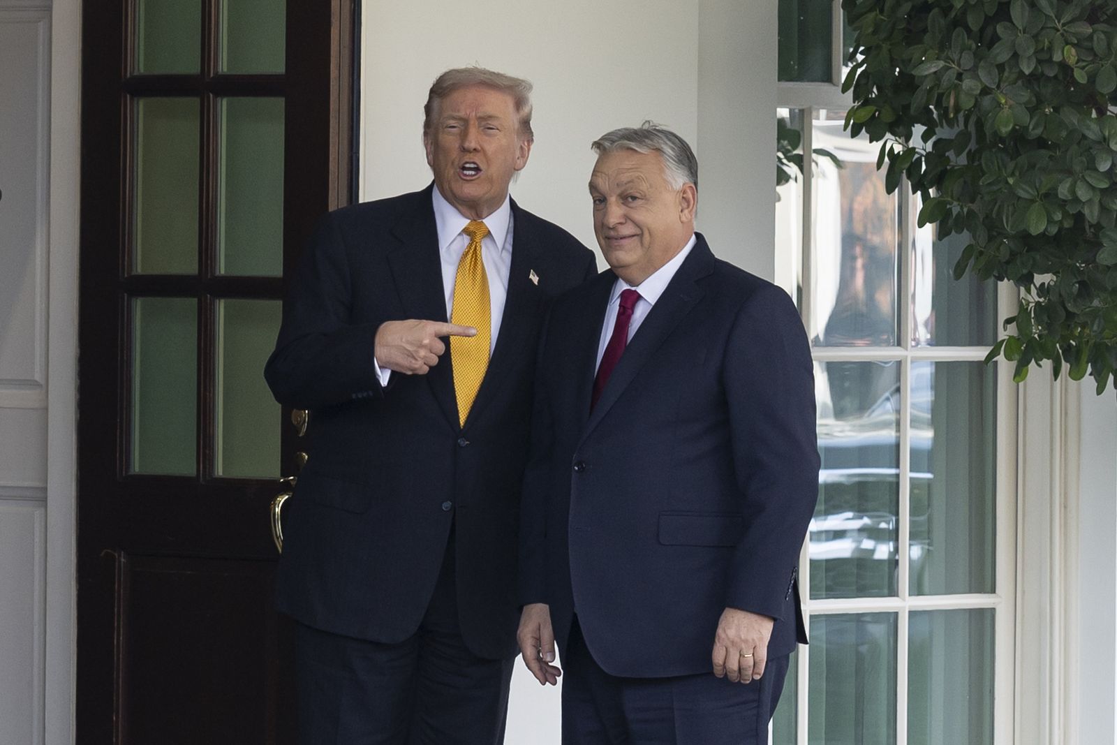 El presidente norteamericano, Donald Trump con el primer ministro húngaro, Victor Orbán