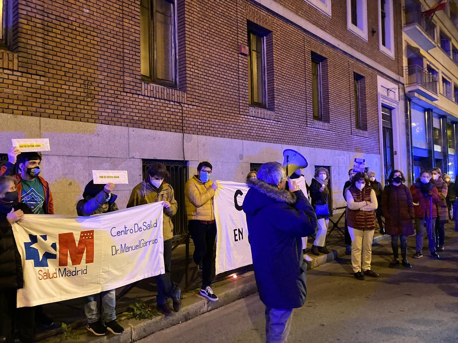 Momento de la manifestación en el Paseo del Prado