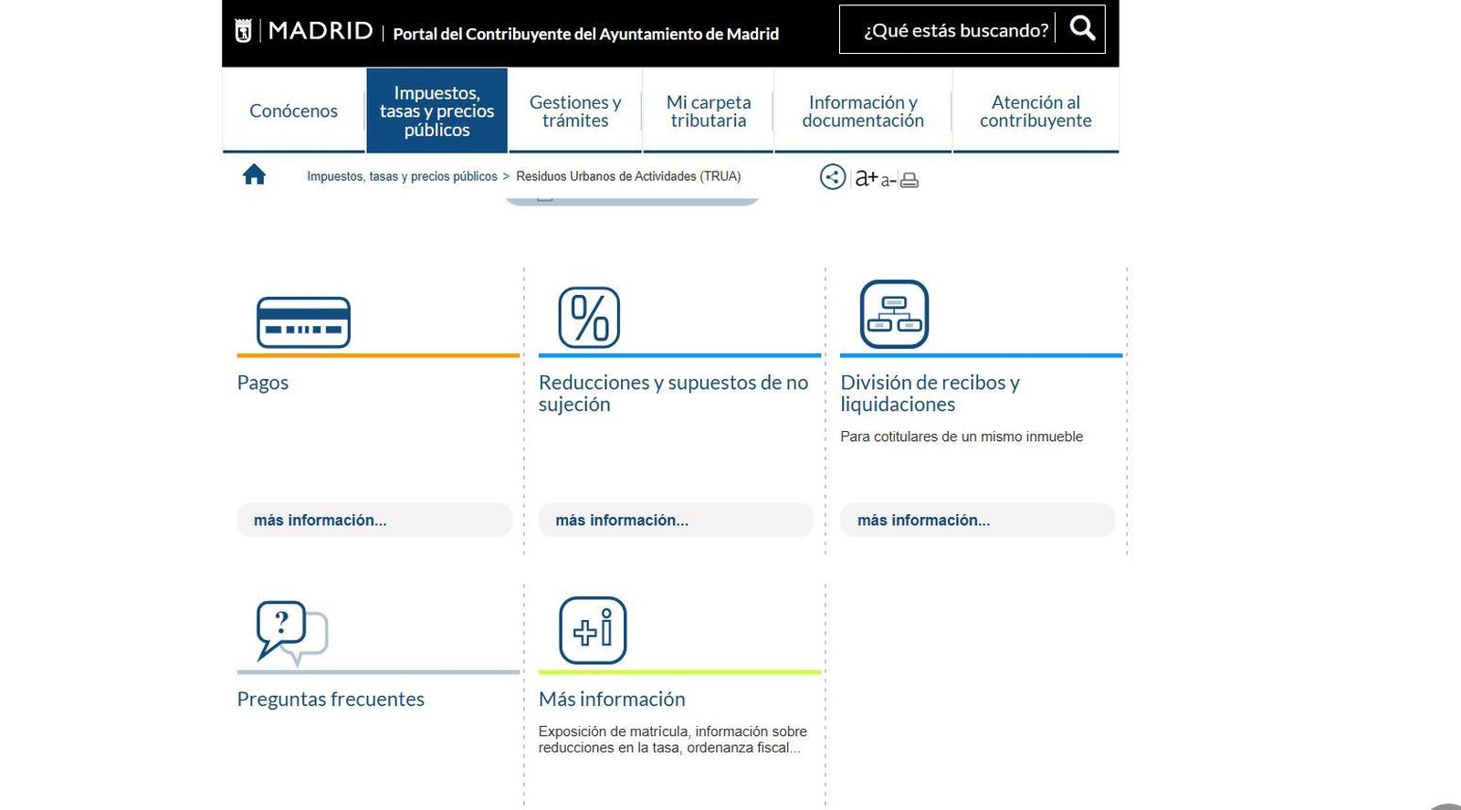 Web del Ayuntamiento de Madrid