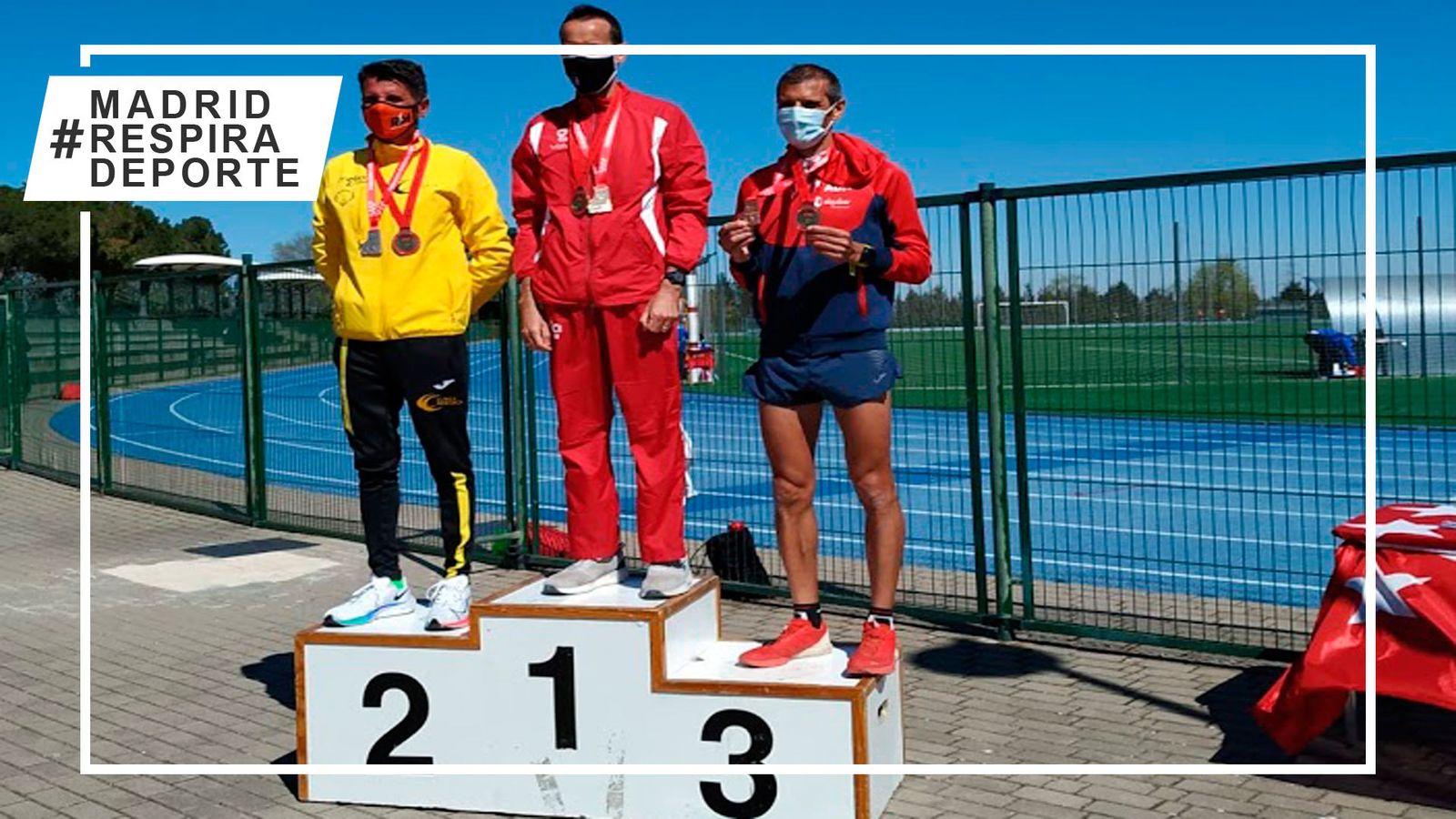 Podio masculino de 10.000 metros