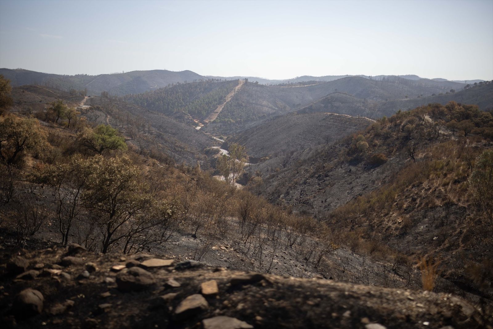 Extinguido el incendio de Niebla (Huelva) tras dos semanas de lucha contra el fuego y 33.000 hectáreas afectadas
