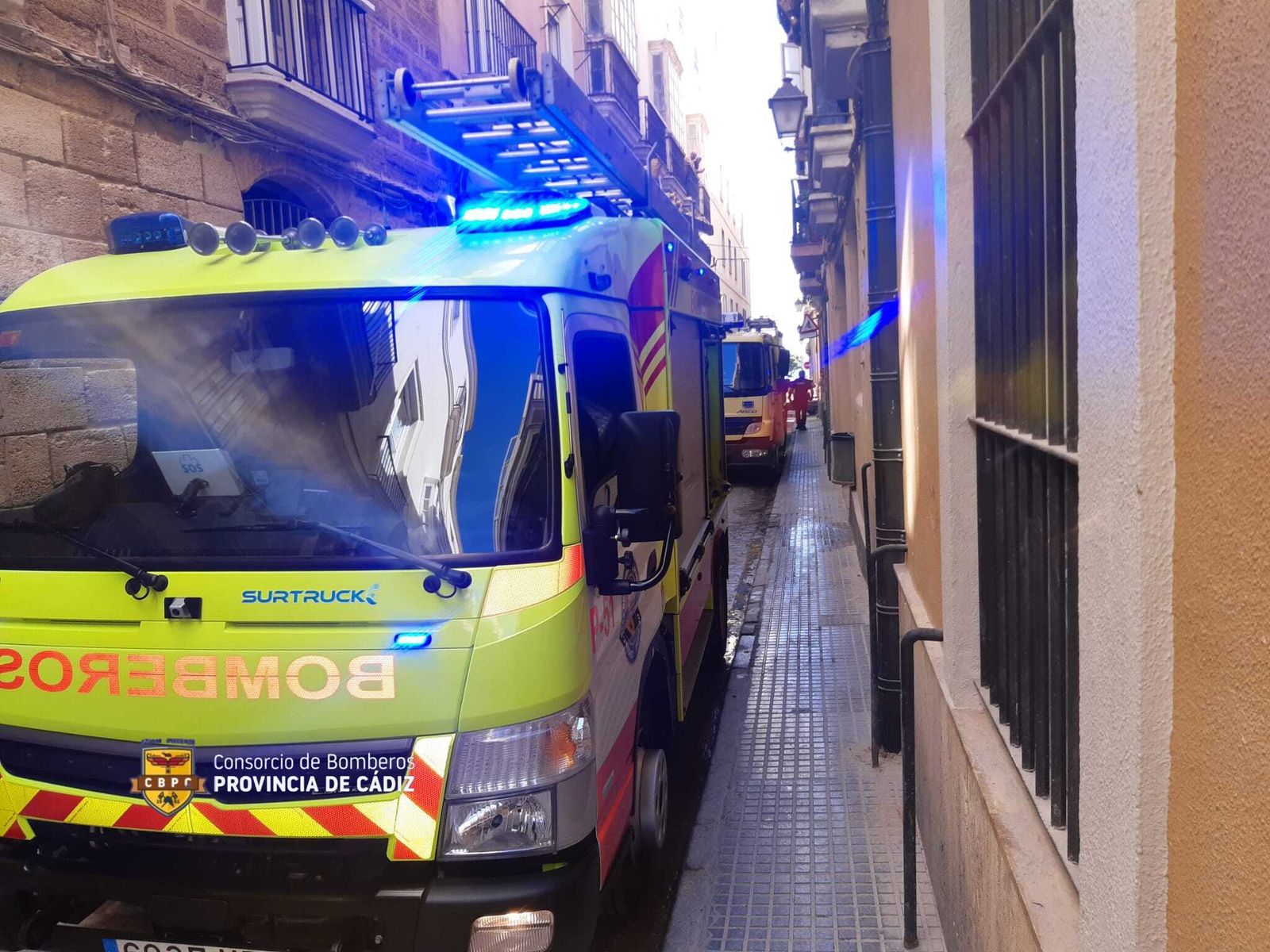 Incendio en Cádiz