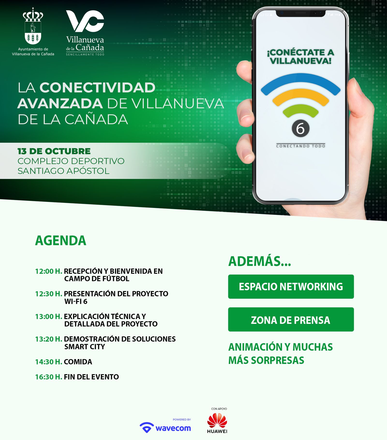 Anuncio de la red WiFi 6 de Villanueva de la Cañada