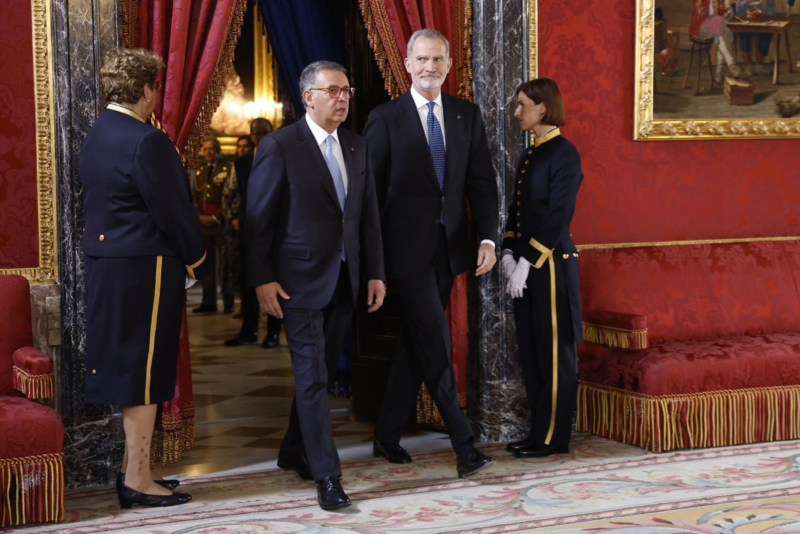 Los Reyes reciben al nuevo presidente de Portugal en su visita a España