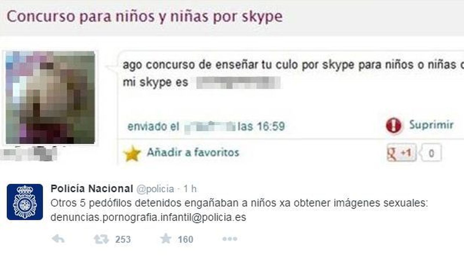 Detenido en Málaga el líder de una red pedófila  que captaba menores por Internet