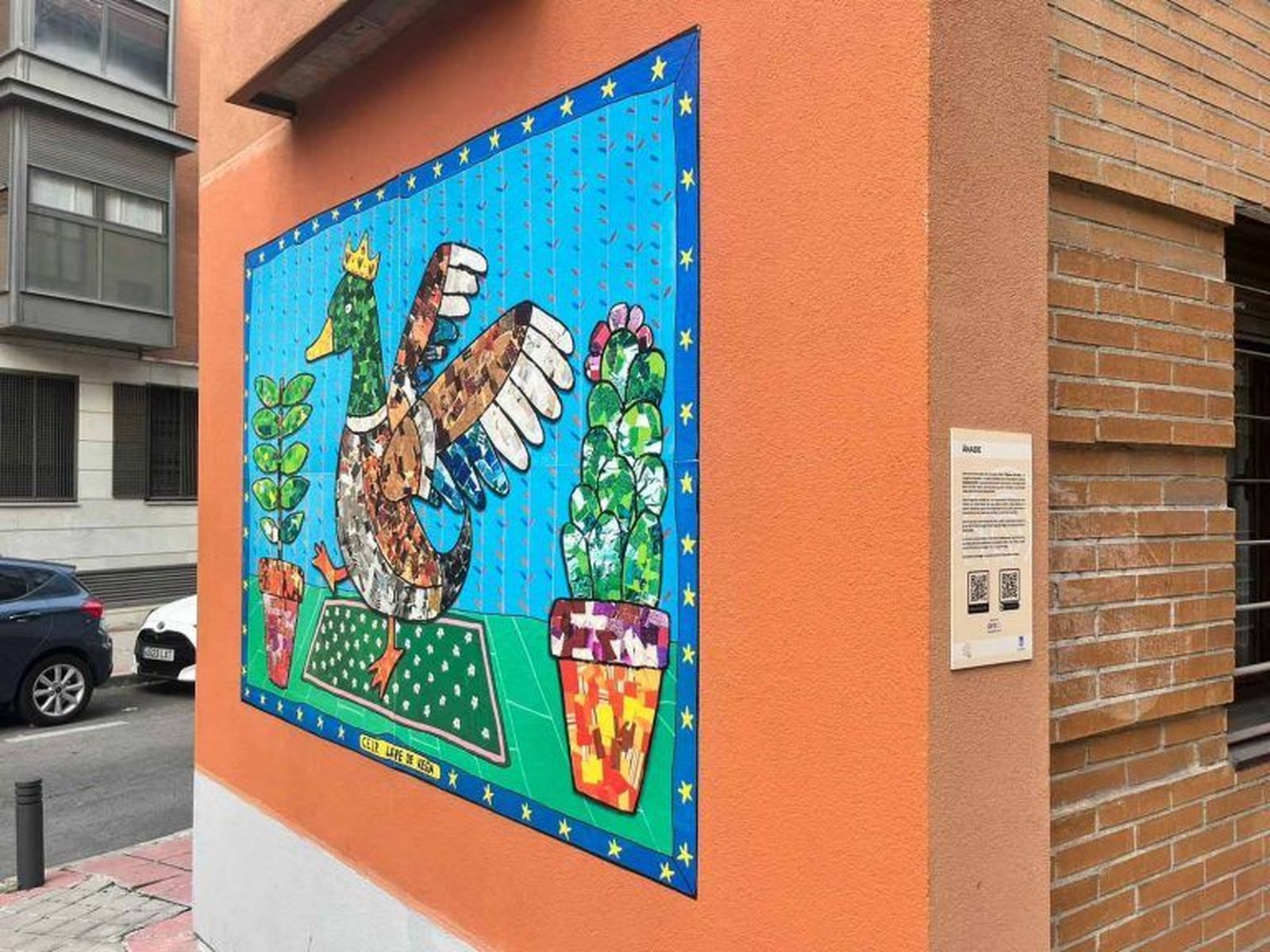 Mural en la calle Ánade de Carabanchel
