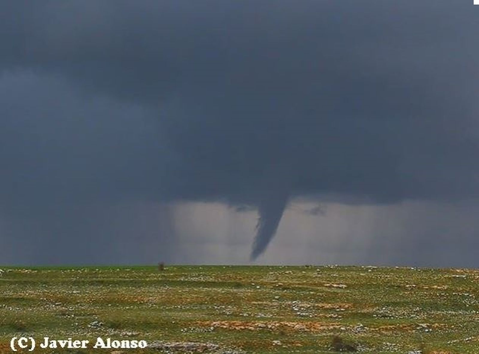 Imagen de un tornado que se produjo en la provincia de Segovia en 2020