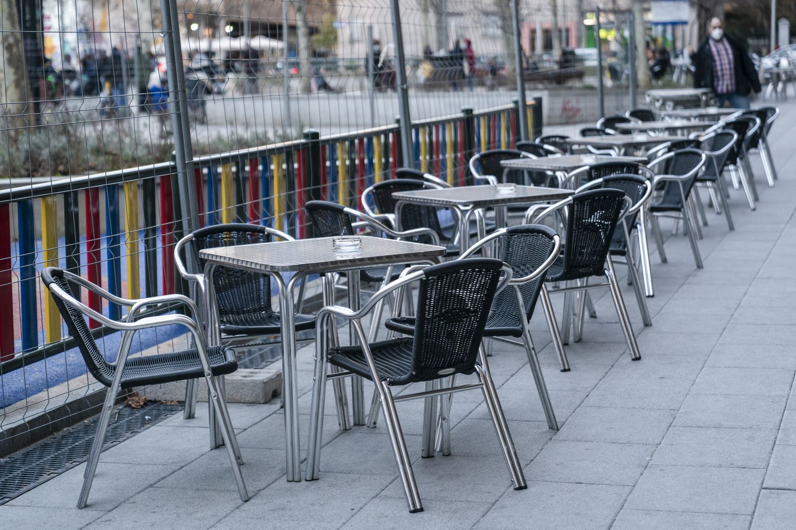 Una terraza en la calle de Gaztambide