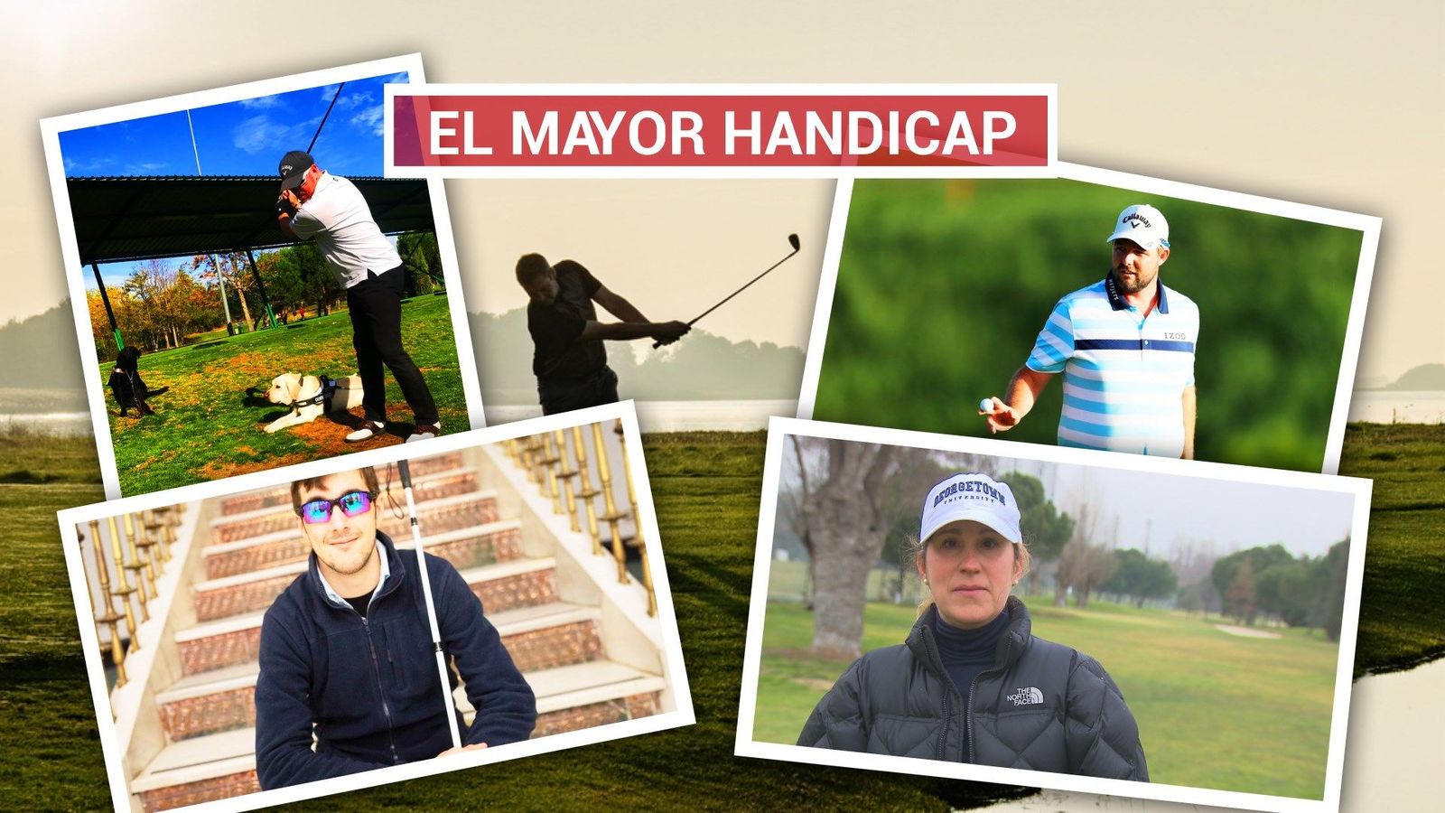 Marc, Alejandro y Raúl, tres invidentes apasionados del golf