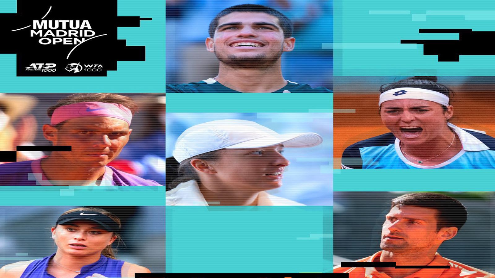 Nadal, Alcaraz, Djokovic, Swiatek, Badosa y Sabalenka