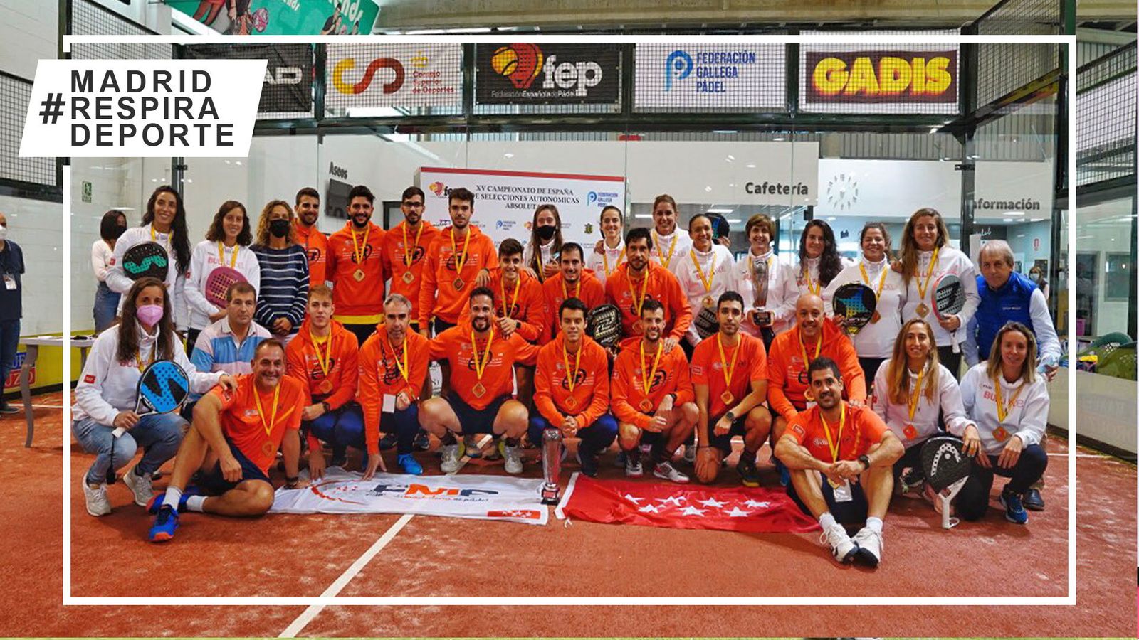Selecciones madrileñas masculina y femenina de pádel