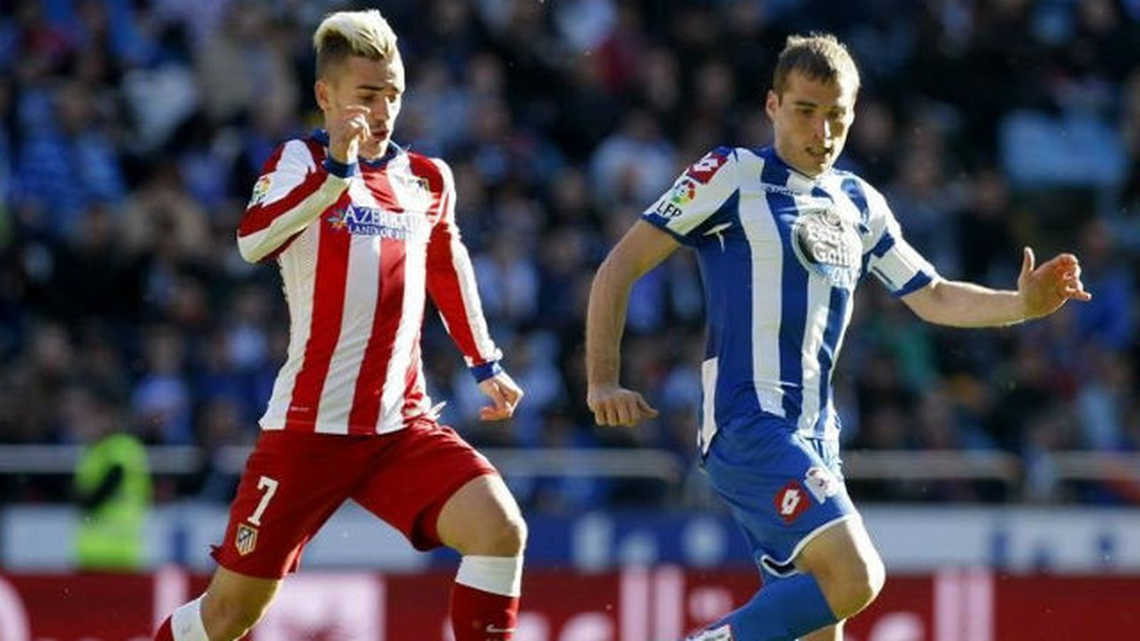 Griezmann ante el Deportivo de la Coruña
