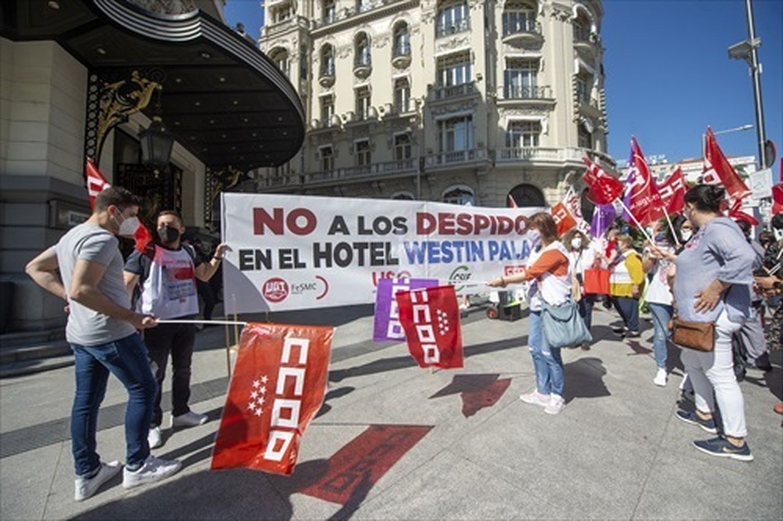 Protesta de trabajadores del Hotel Palace