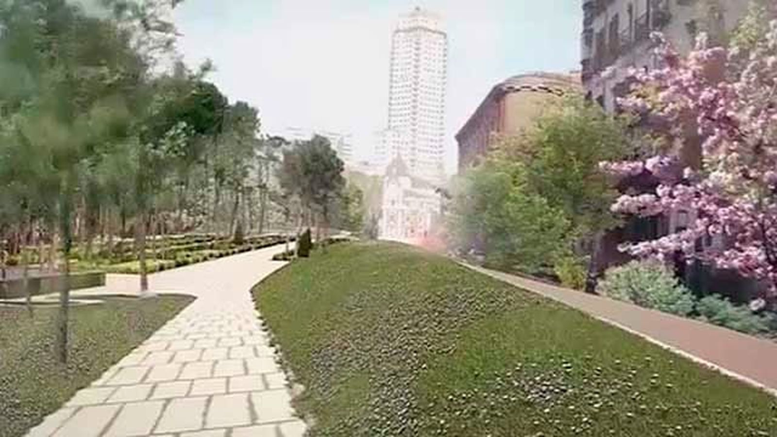 El proyecto ganador de Plaza de España prevé una reducción del tráfico del 50% y mil árboles más