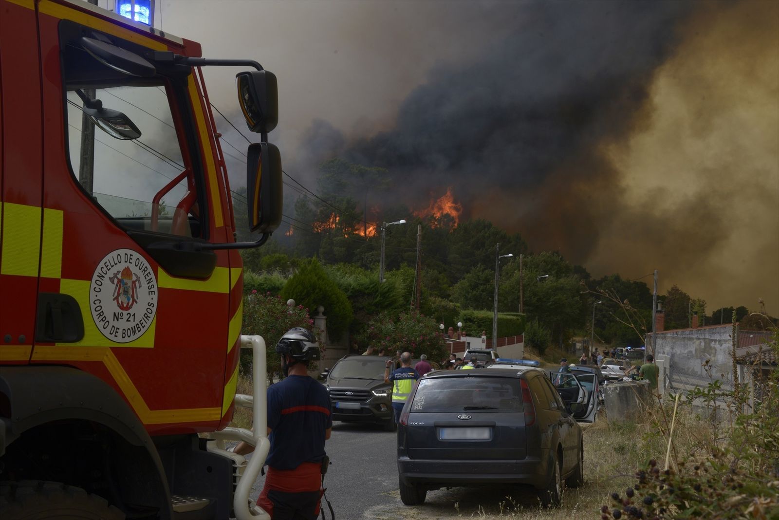 Incendio en Seixalbo, Ourense