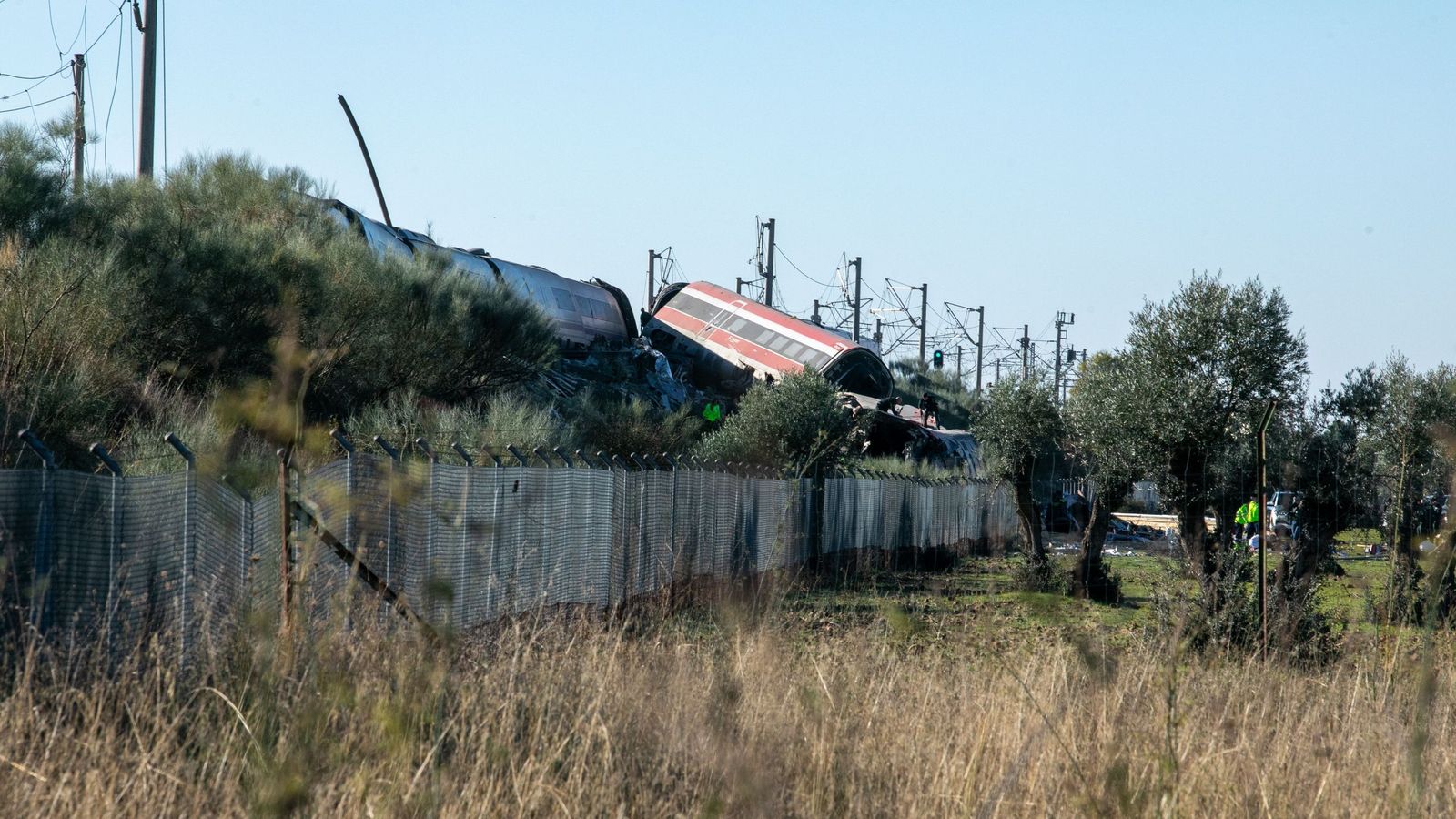 Uno de los trenes accidentados, a 28 de octubre de 2026, en Urda, Toledo, Castilla-La Mancha