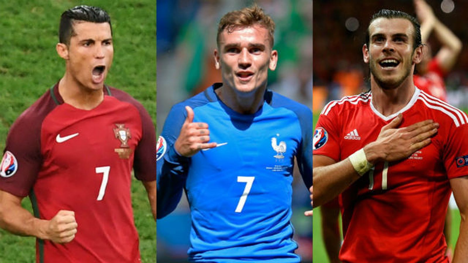 Cristiano Ronaldo, Griezmann y Bale