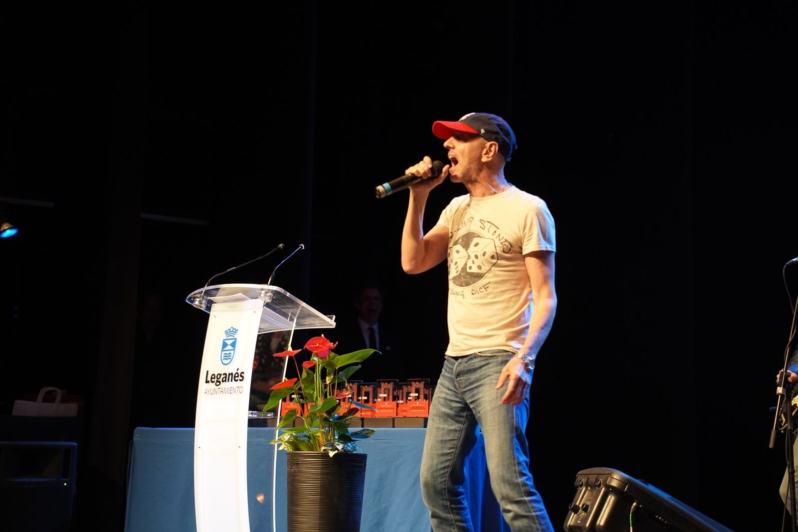 Alejo Stivel, durante la gala cultural celebrada en Leganés