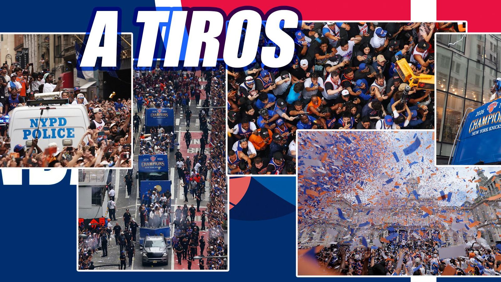 Multitudinario desfile de los Knicks en Manhattan que acabó a tiros