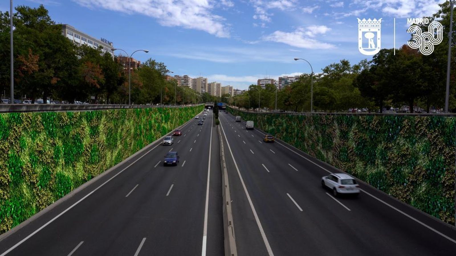 Los muros de hormigón de la M-30 se cubrirán de plantas para evitar ser vandalizados
