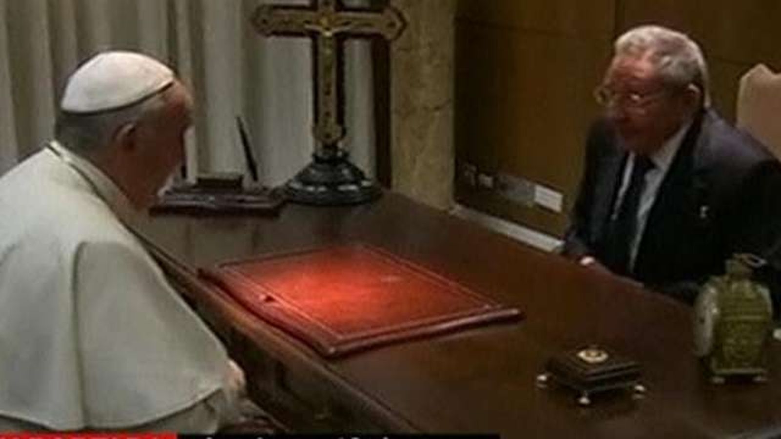 Raul Castro con el Papa Francisco