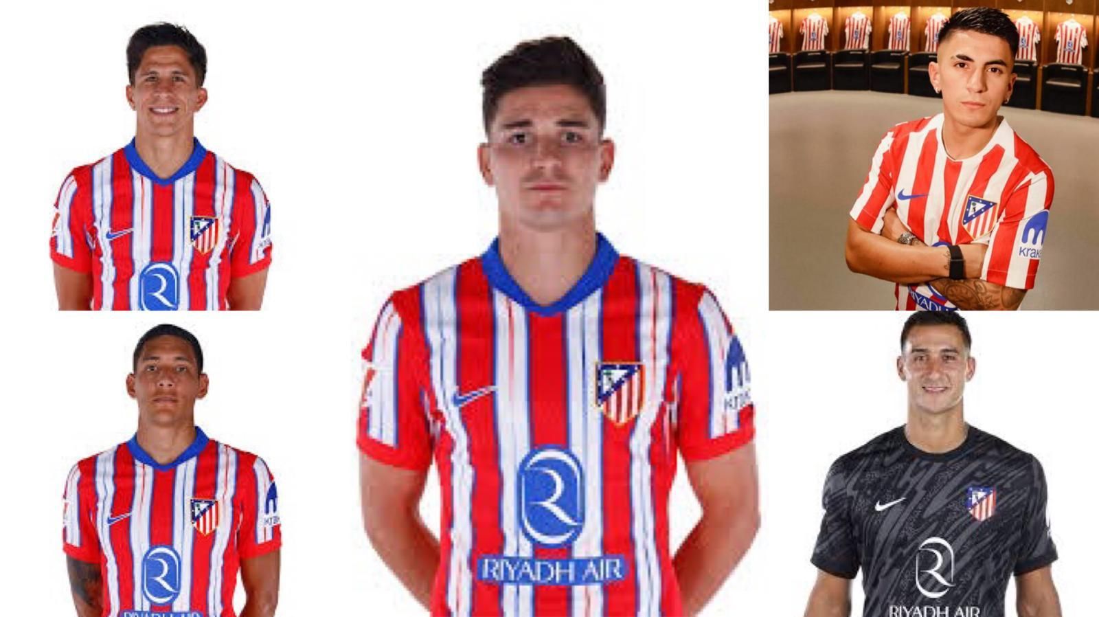 Giuliano Simeone, Julián Álvarez, Almada, Nahuel Molina y Musso