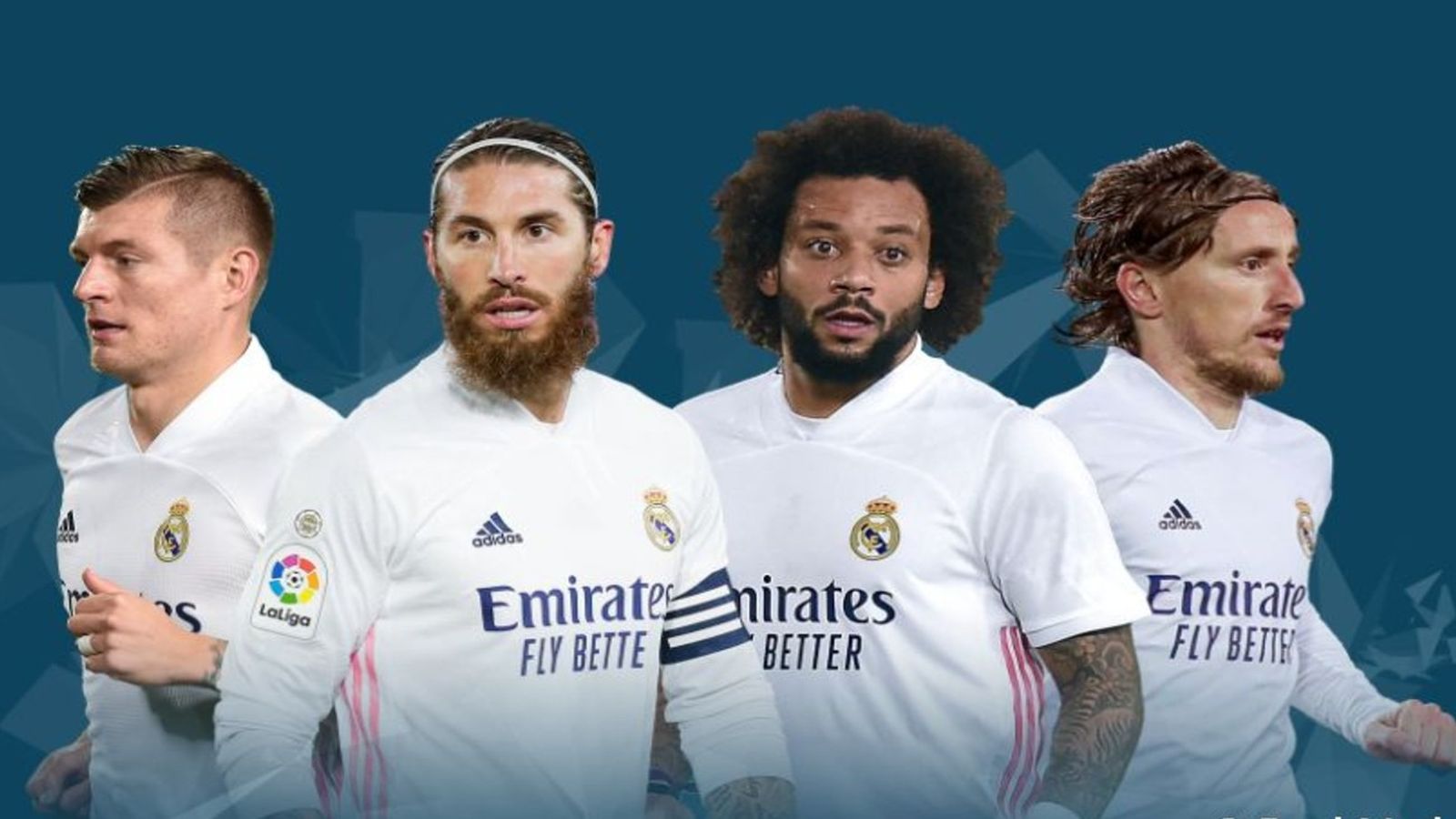 Kroos, Sergio Ramos, Marcelo y Modric