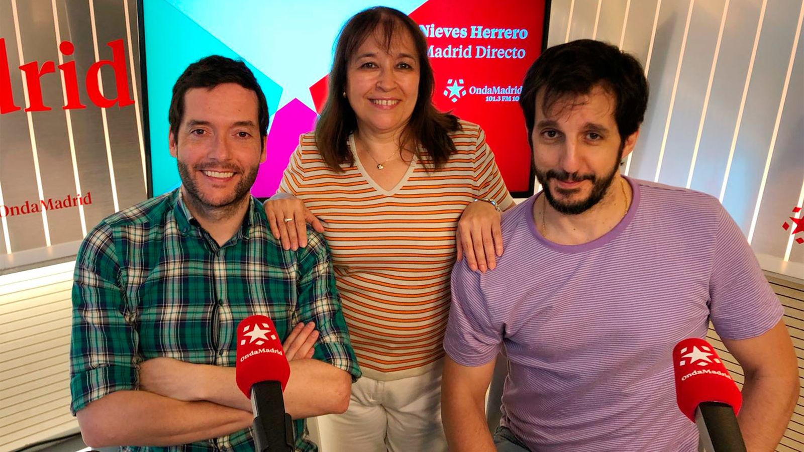 Los actores Guillermo Ortega y Felipe Andrés en Onda Madrid