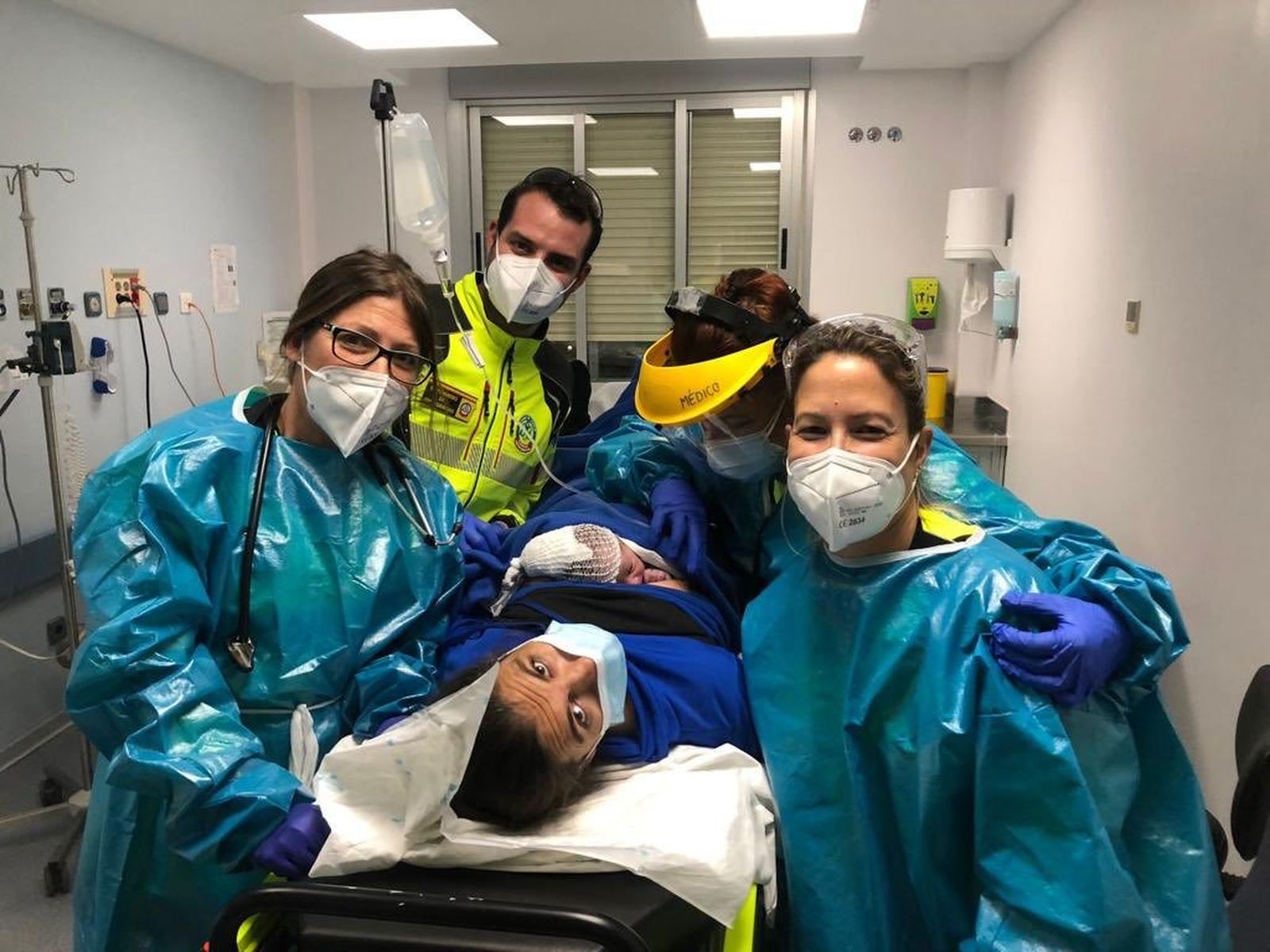 Parto en una ambulancia