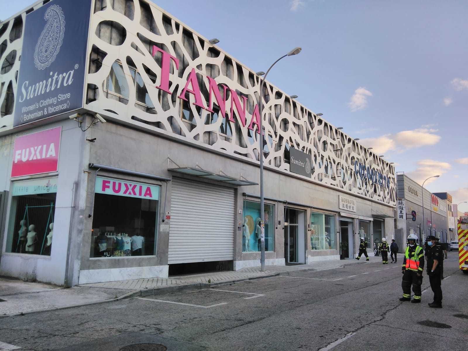 Incendio en una nave textil de Cobo Calleja