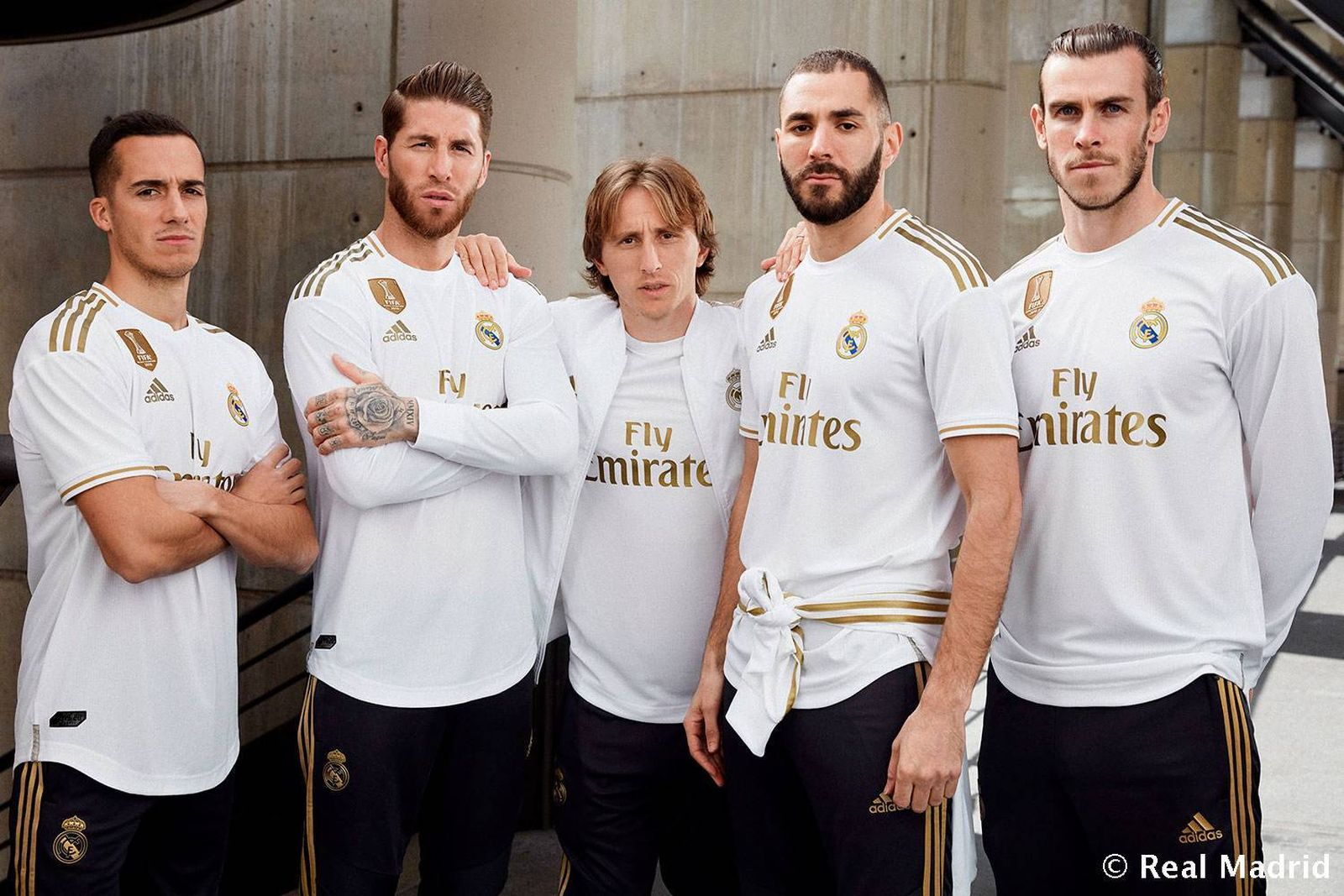 Lucas Vázquez, Sergio Ramos, Modric, Benzema y Bale