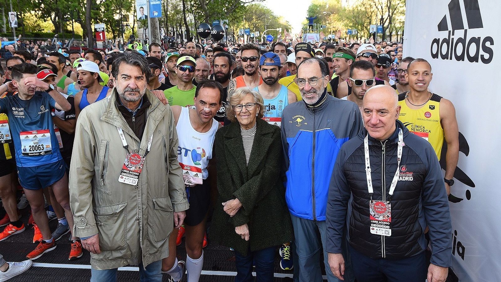 Manuela Carmena antes de la prueba